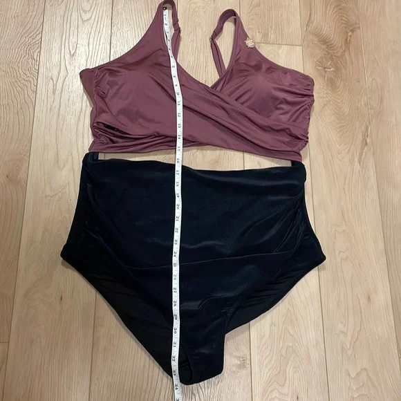 Everyday Sunday The Wrap Cutout One-Piece Swimsuit, Tulipwood, sz 3X - Picture 15 of 15